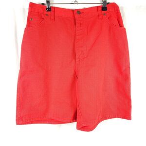 NWT Vintage Backroad Blues Womens Size 14 Red High Rise Jhorts Jean Denim Shorts